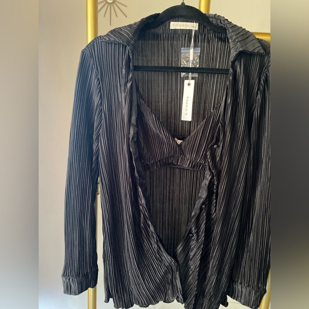 O’vianca set pants too and shirt long sleeve black 3 piece New - Picture 14 of 16